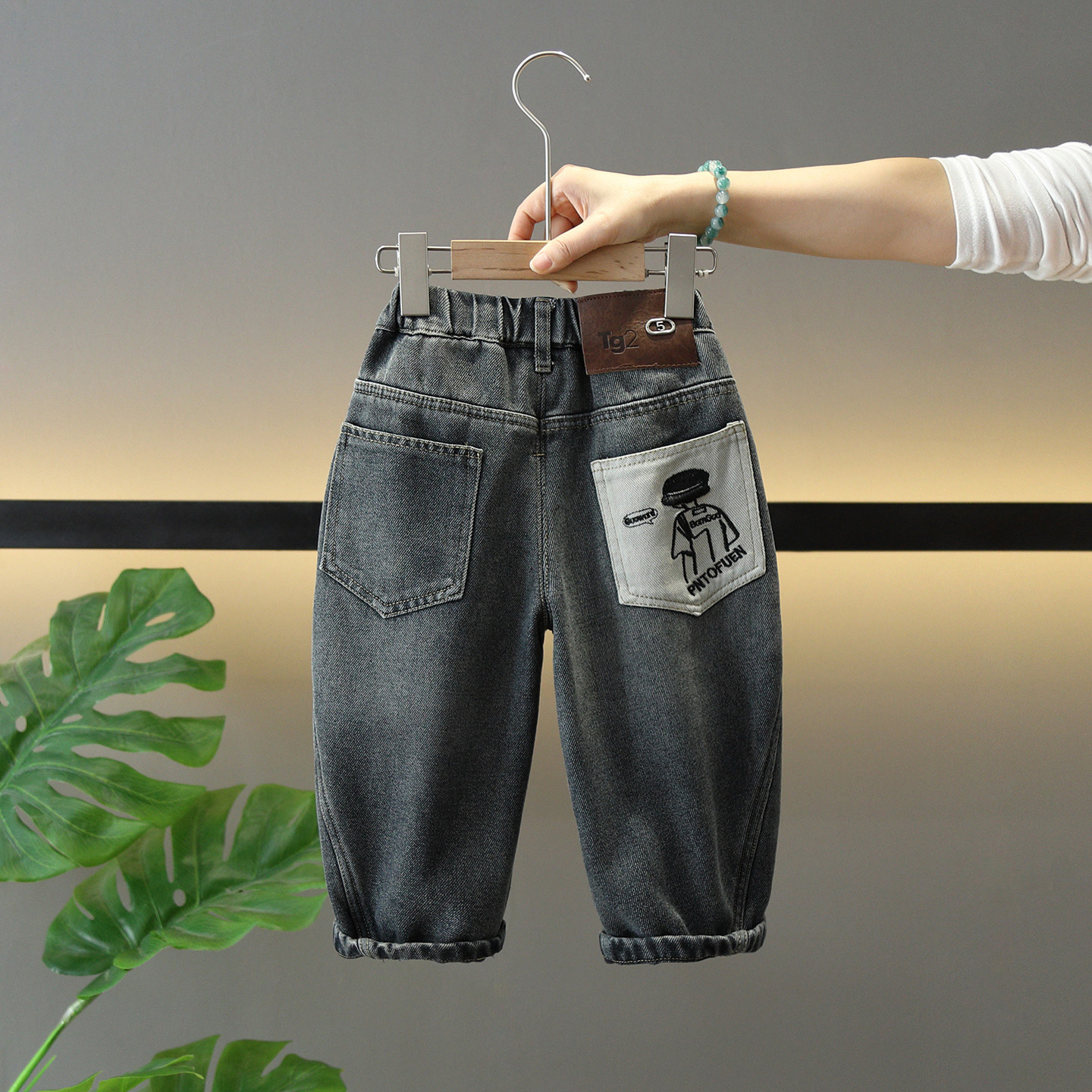 儿童冬季牛仔裤男童韩版酷帅冬装长裤2025新款儿童时髦一体绒裤子,童装/婴儿装/亲子装,儿童牛仔裤,淘宝优惠券,粉丝福利购,淘宝优惠卷