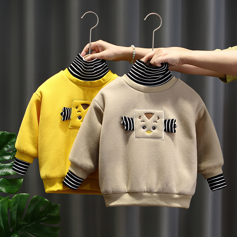 冬季加绒卫衣打底衫儿童帅气