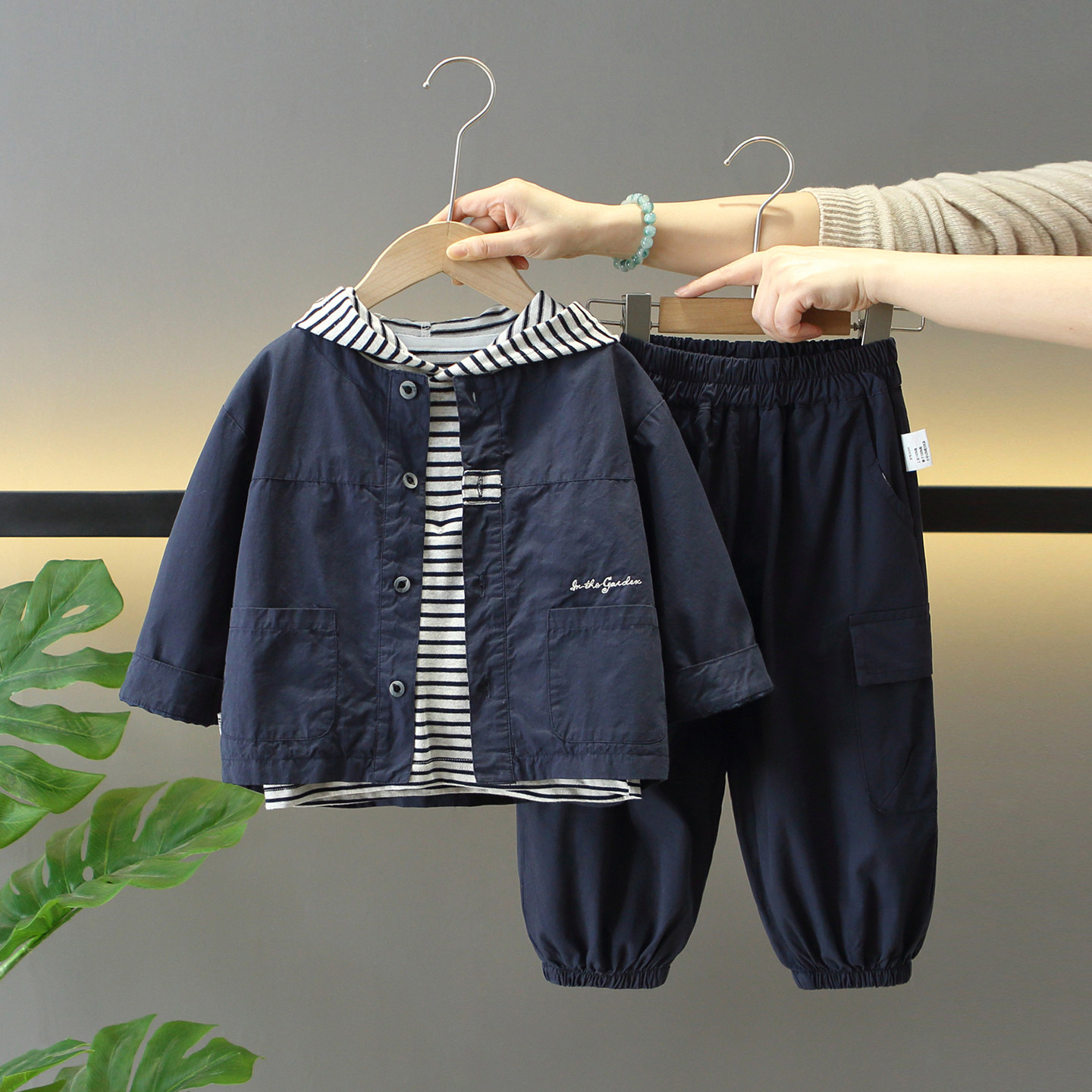 男童春装套装2025新款儿童春秋季帅气衣服男孩宝宝韩版时髦三件套,童装/婴儿装/亲子装,套装,淘宝优惠券,粉丝福利购,淘宝优惠卷