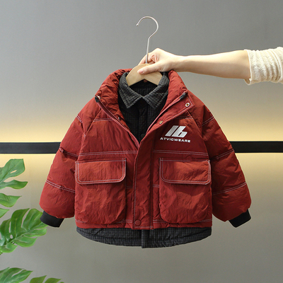 男童装冬季韩版白鸭绒羽绒服外套