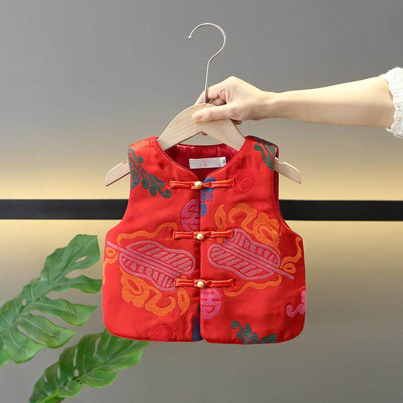 新中式国风唐装背心儿童秋冬季洋气新年夹棉马甲宝宝新款外穿坎肩,童装/婴儿装/亲子装,唐装,淘宝优惠券,粉丝福利购,淘宝优惠卷