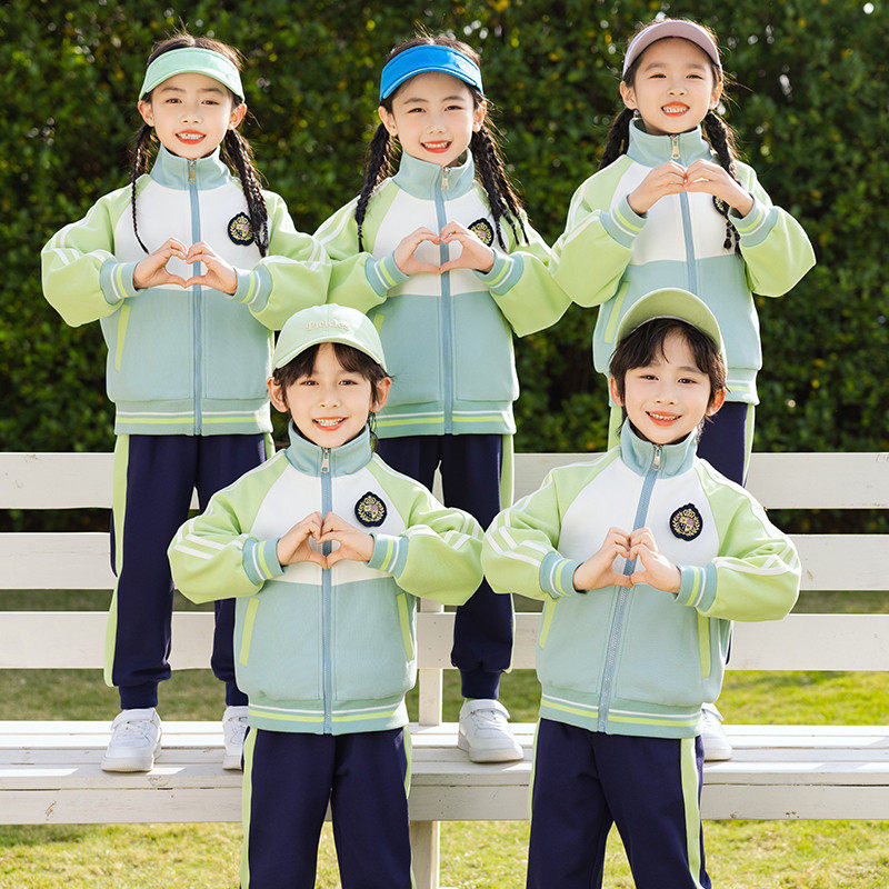 幼儿园园服夏季校服小学生一年级班服运动会开幕式棉质棒球服套装