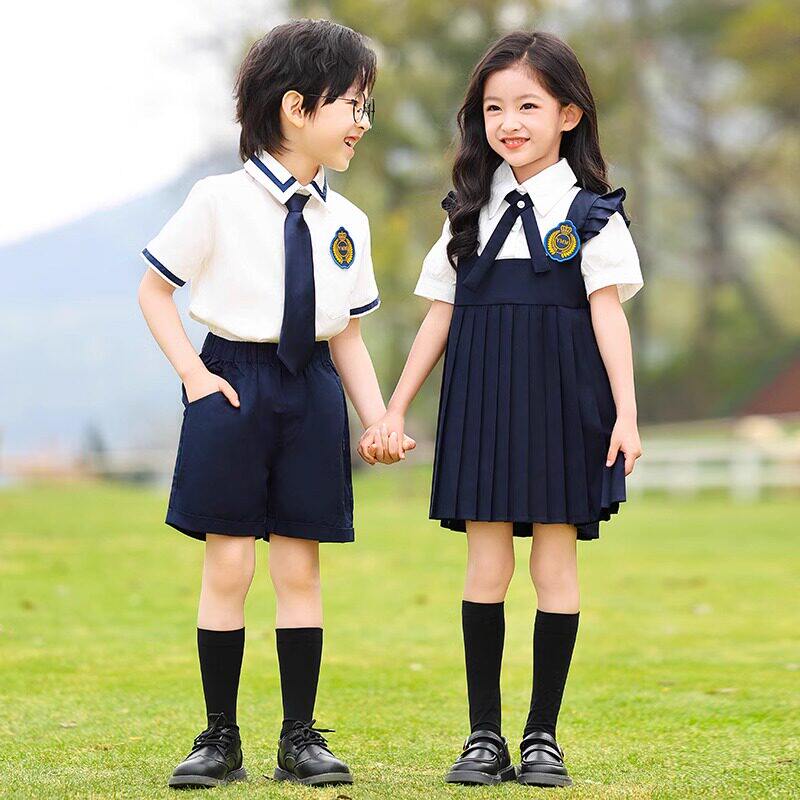 幼儿园园服夏季班服六一合唱演出服英伦风儿童大班校服毕业照服装