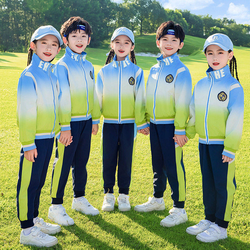 校服套装小学生运动会班服一年级春秋幼儿园园服老师三件套棉质
