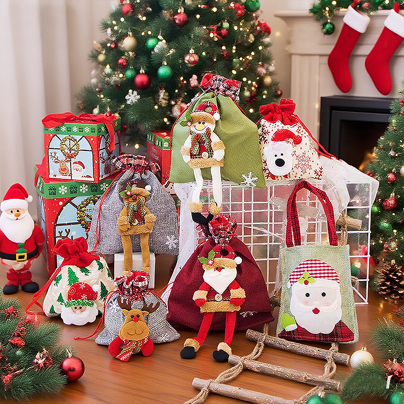 圣诞节装饰品苹果袋礼品袋糖果袋