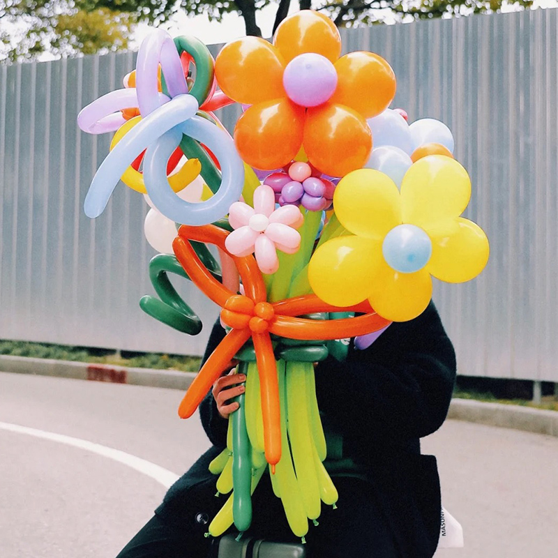 长条气球花束ins拍照道具