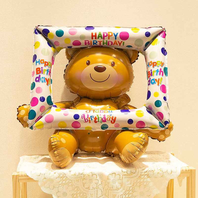 ins风相框野餐聚会布置铝膜气球