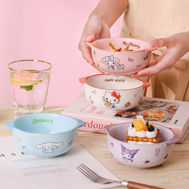 HelloKitty儿童双耳陶瓷碗