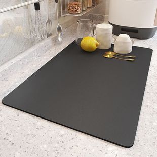 厨房台面沥水垫洗碗垫硅藻泥防滑垫隔热耐高温防烫垫子桌面吸水垫