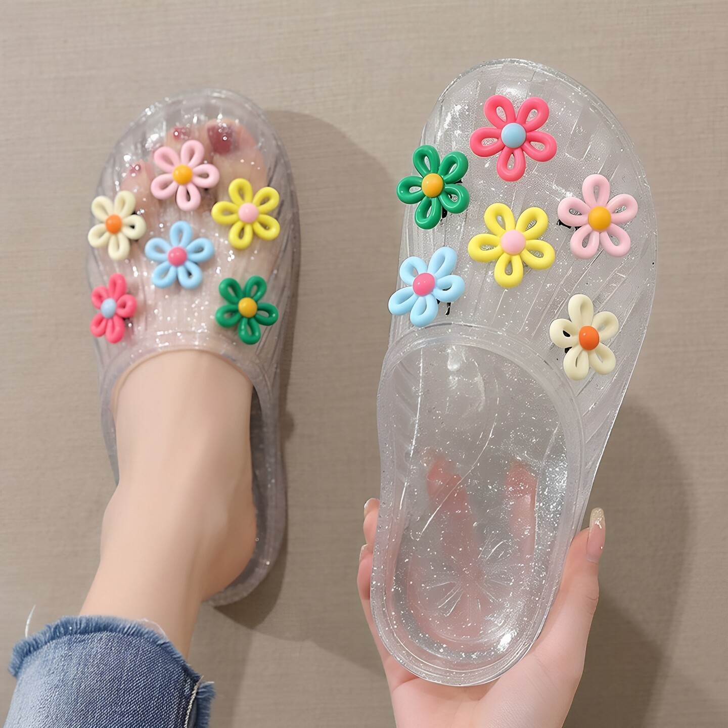 水晶鞋2026新款凉鞋女半拖外穿鞋