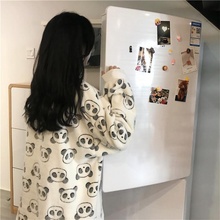 韩国可爱熊猫冬季珊瑚绒长袖睡衣1