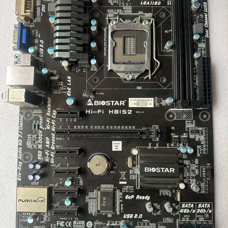 议价映泰HI－FI，H81S2主板，下来的，带挡板，功能完好图片
