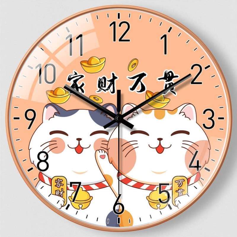 客厅免石英挂时钟挂表现代简约钟表静音挂钟墙上个性打孔卧室装饰