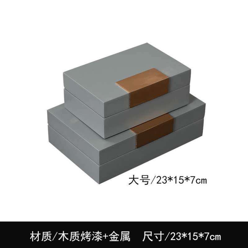 皮革摆件软装样板房首饰盒轻奢房间现代卧室酒店收纳盒木制售楼处,家居饰品,饰品盒,淘宝优惠券,粉丝福利购,淘宝优惠卷