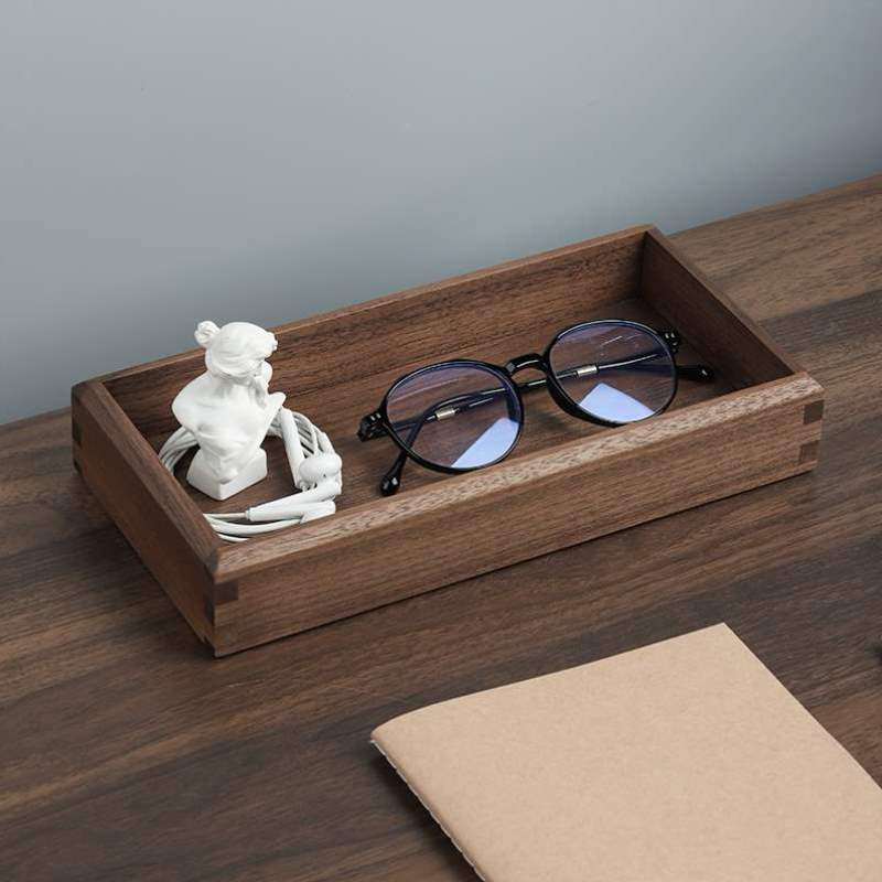 盒子玄关进门盘钥匙放实木托盘收纳盒杂物钥匙摆件门口车收纳桌面,收纳整理,桌面收纳盒,淘宝优惠券,粉丝福利购,淘宝优惠卷