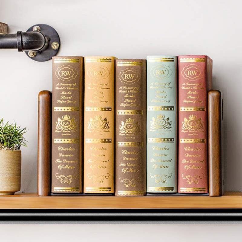 摆件桌面架书靠书夹架立实木阅读收纳学生创意书档板书架书立简约