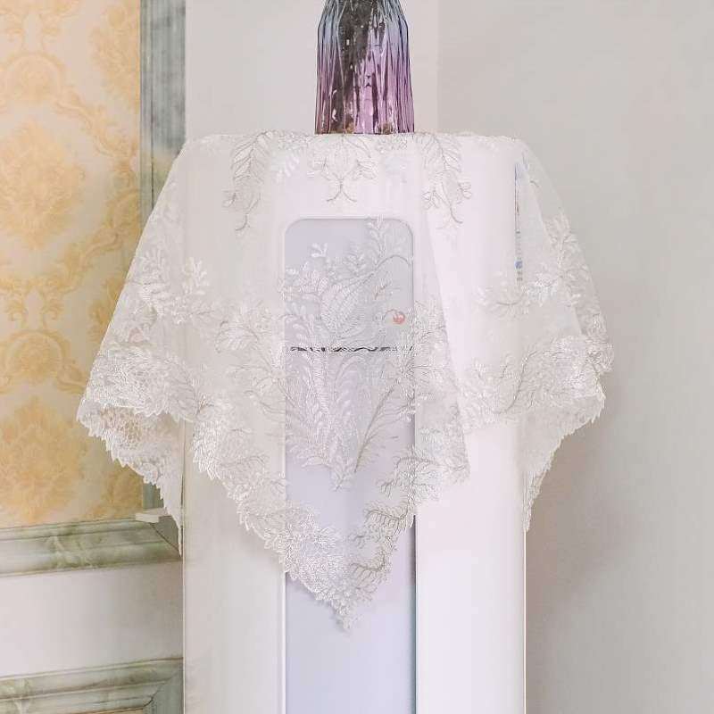 盖巾立式客厅空调多用防尘盖圆柱形不取刺绣罩开机布简约蕾丝柜机,居家布艺,空调罩,淘宝优惠券,粉丝福利购,淘宝优惠卷