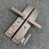 拉手别墅加长双开门锁具把手铁入户门大门对古铜面板防盗门红开门