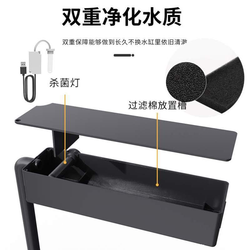 过滤静音过滤盒鱼缸多功能顶部乌龟缸增氧上置过滤器过滤内置