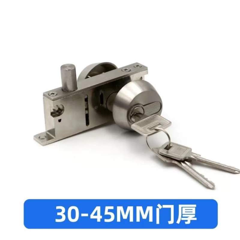 中间玻璃门锁门框包框门恒驰地锁型材带锁地弹推锁门平窄框框门有