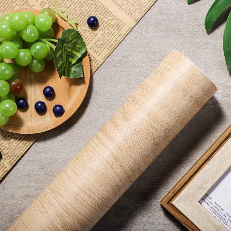 家具特厚贴皮原木粘科技纸自贴纸改造软片加厚木纹波音纸翻新波音