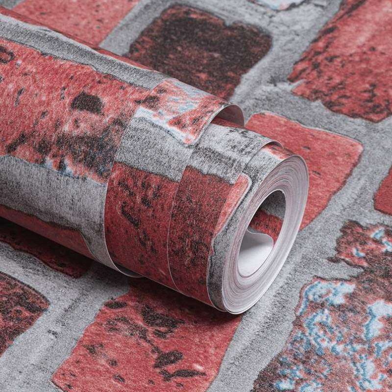 立体自红青砖砖块复古防水墙纸头粘砖纹壁纸中式饭馆仿古砖无纺布,家居饰品,软装墙贴,淘宝优惠券,粉丝福利购,淘宝优惠卷