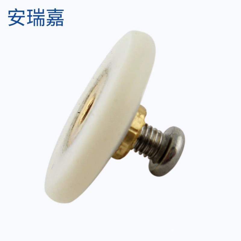 推拉浴室移门滚轮滑轮玻璃卫生间圆弧形冲淋房老式淋浴房子轮扁轮