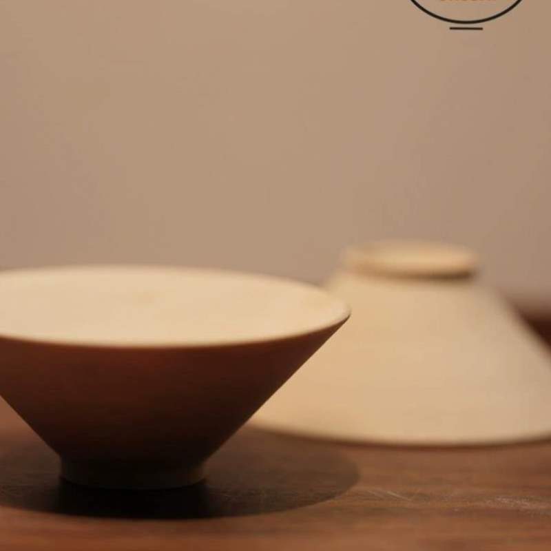 茶杯大漆漆器小杯小盏漆艺木胎体椴木斗笠斗笠原木生漆胚木胎盏