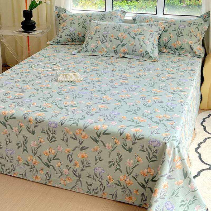 学生宿舍单人夏天老单件被单粗布三件套棉麻加厚枕套凉席床单夏季,床上用品,床单,淘宝优惠券,粉丝福利购,淘宝优惠卷