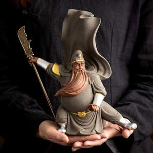 关羽关公桌面关二爷装饰品家用摆件雕像玄关客厅号陶瓷办公室大