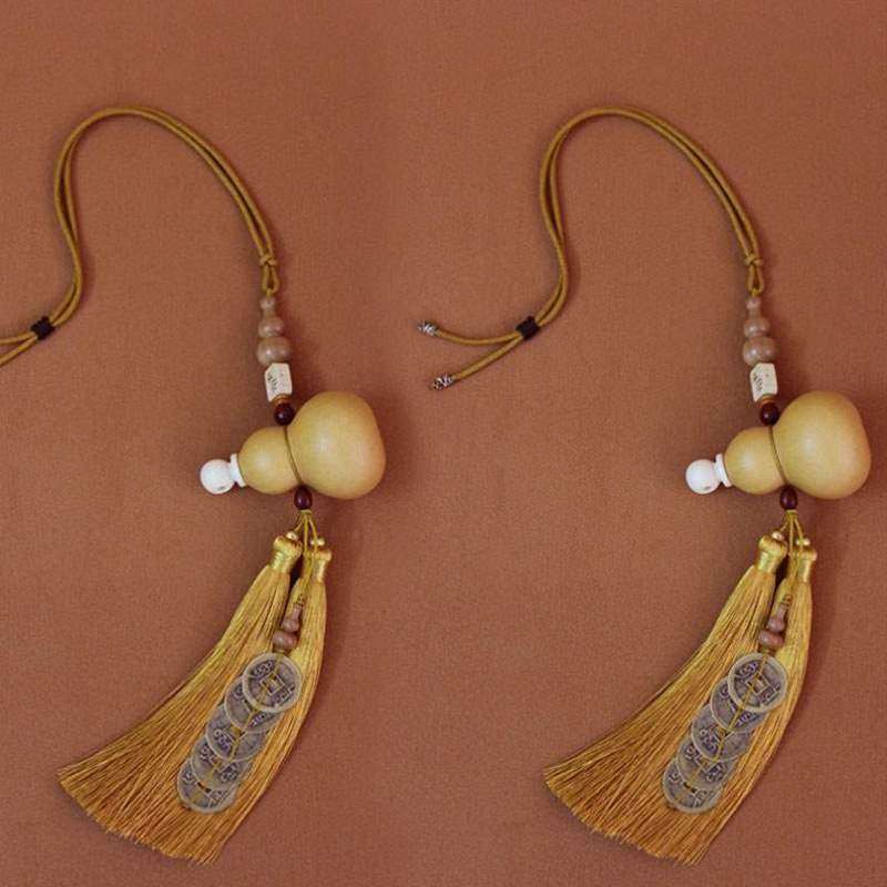 大门天然黄色挂饰门流苏葫芦精品铜钱五帝对客厅玄关对门挂件卧室,特色手工艺,葫芦,淘宝优惠券,粉丝福利购,淘宝优惠卷