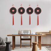 节客厅装 饰品背景墙壁挂挂件挂饰电视平安结创意墙壁中国墙面墙上