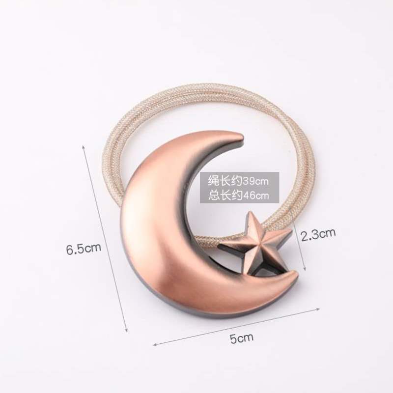磁铁绑带系带月亮浴帘扣磁铁扎窗帘欧式束带星星打孔绑绳窗帘扣免