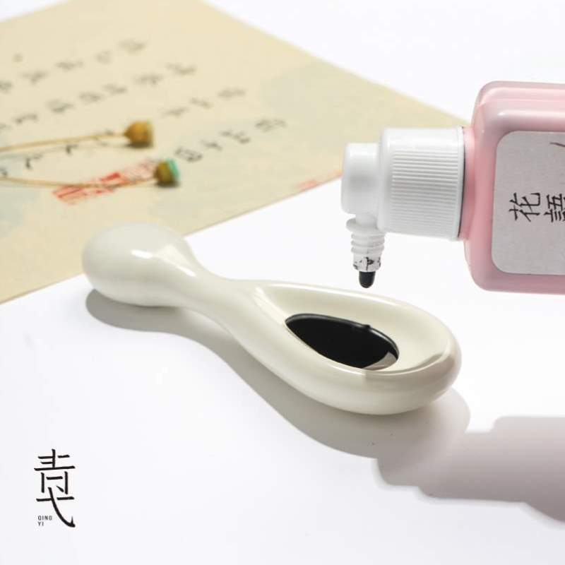 多功能学生笔架可爱毛笔压纸书法古风镇纸墨碟舔墨碟笔笔搁盛墨盘