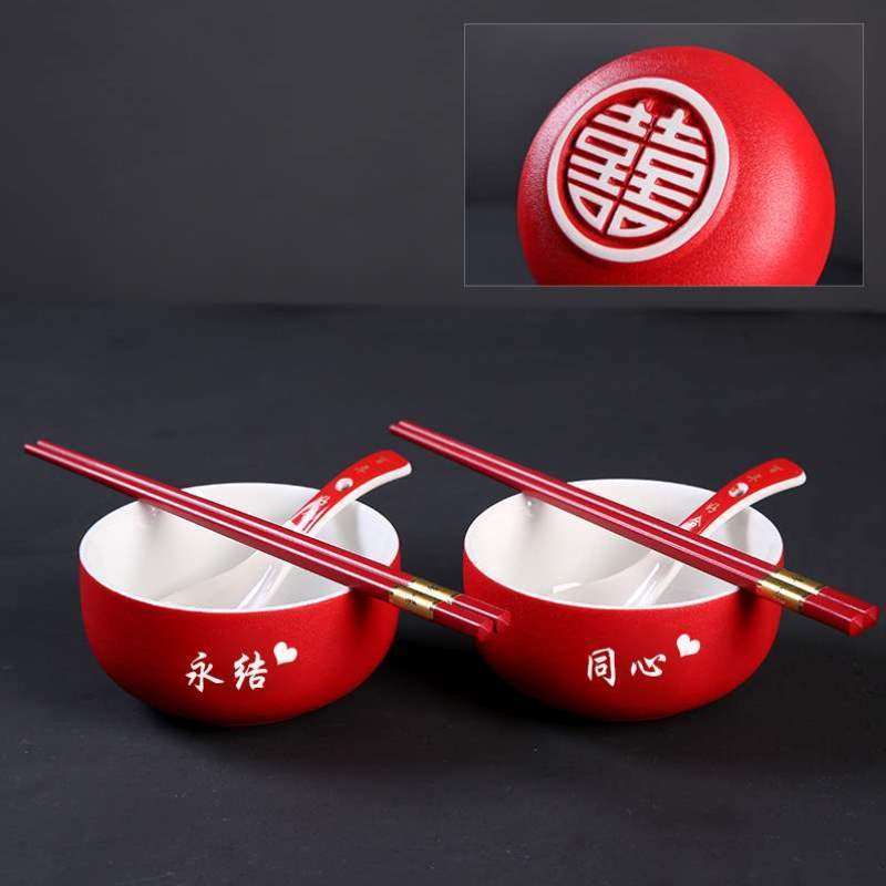 勺子结婚新婚一对礼品镀金礼物筷子汤碗送礼对碗甜喜碗婚庆套装,节庆用品/礼品,喜碗/敬茶杯,淘宝优惠券,粉丝福利购,淘宝优惠卷
