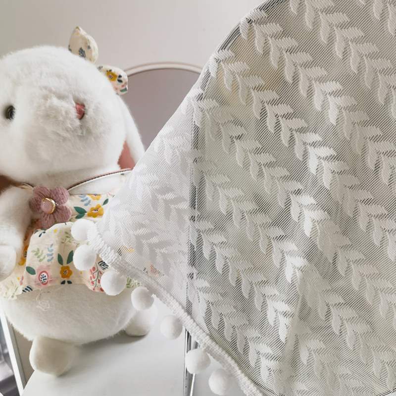 遮挡化妆镜梳妆台衣柜花边帘法式罩镜子遮挡球球帘盖巾蕾丝梳妆台