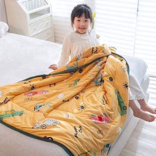 兰宝宝苼凉感婴儿洗被被儿童被子夏凉可机薄款空调夏季冰丝幼儿园