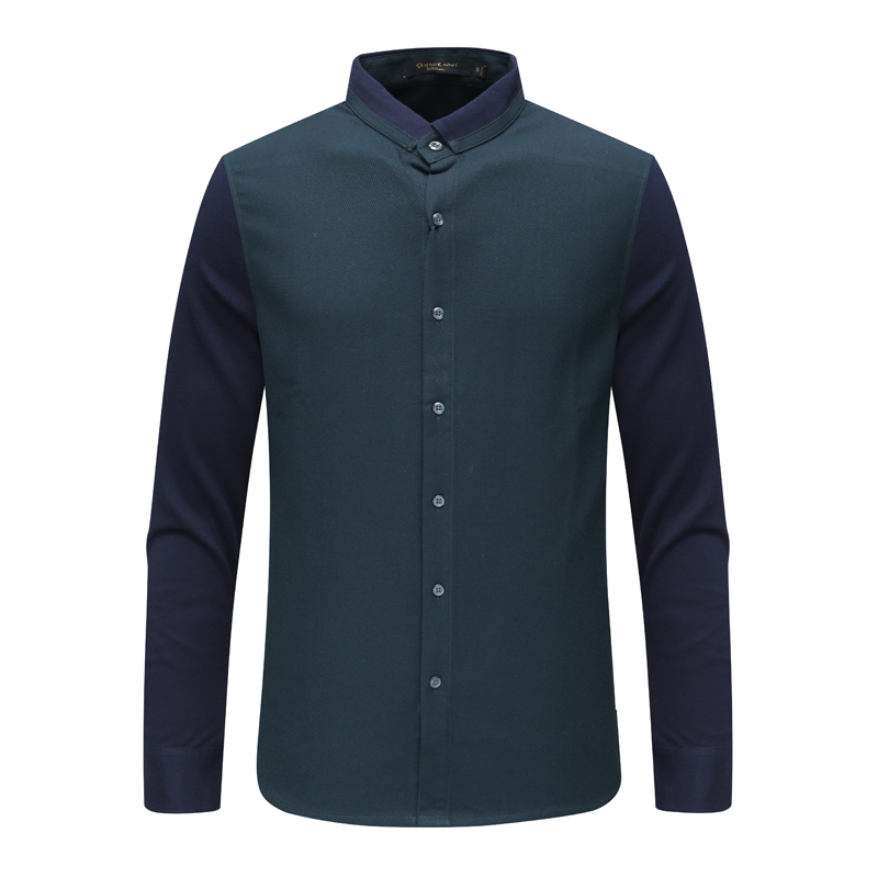 SF113圣男式春秋稍厚长袖衬衫 棉百搭时尚商务休闲上衣