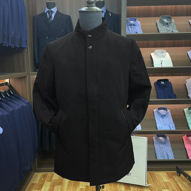 H841卡N迪L冬季男式尼克服水貂绒领水貂毛胆休闲保暖外套时尚都市