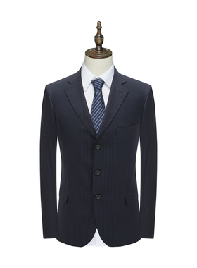 AS3奥 春秋男式西服 羊绒三粒扣无开衩商务西装外套 38465