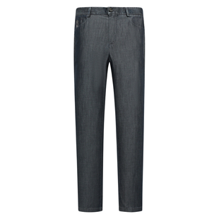 AB1182邦纳春秋厚度男式牛仔裤 棉中腰修身商务休闲长裤 深灰