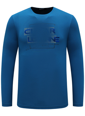 KL7凯LAI牌男士春秋长袖T恤 棉圆领百搭休闲有弹力上衣201013004