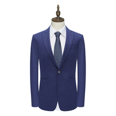 B1561鸟男式春秋西服 绵羊毛一粒扣双开衩商务西装 216234