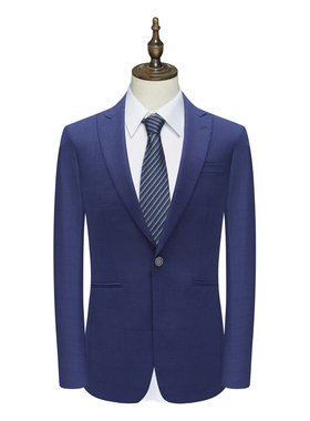 B1561鸟男式春秋西服 绵羊毛一粒扣双开衩商务西装 216234