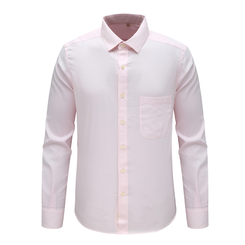 MY295美尔男春秋长袖衬衫 棉休闲商务上衣 粉色 时尚都市免烫