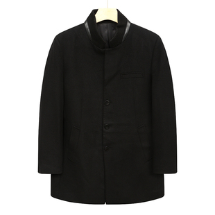 羊毛直排扣保暖防风外套时尚 卡秋冬男毛呢大衣 都市 机场货 CA269