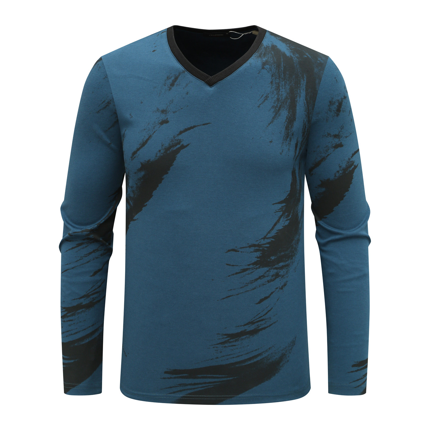 KN20康L尼L男式春秋长袖T恤 棉V领套头休闲商务上衣 蓝色,男装,T恤,淘宝优惠券,粉丝福利购,淘宝优惠卷