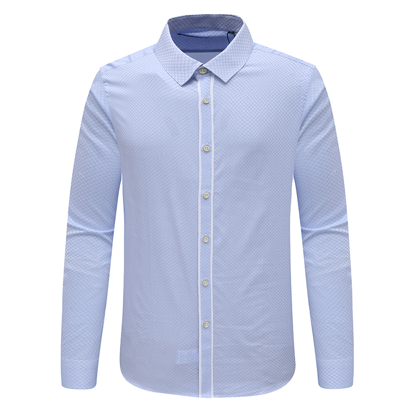 DN176斯D博N男式春秋长袖衬衫 棉百搭商务休闲上衣 时尚都市