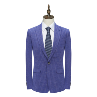 201029 绵羊毛一粒扣双开衩商务西装 B1547鸟男式 春秋西服