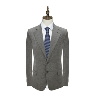 外套 羊毛两粒扣无开衩商务西装 PL113皮春秋男式 西服